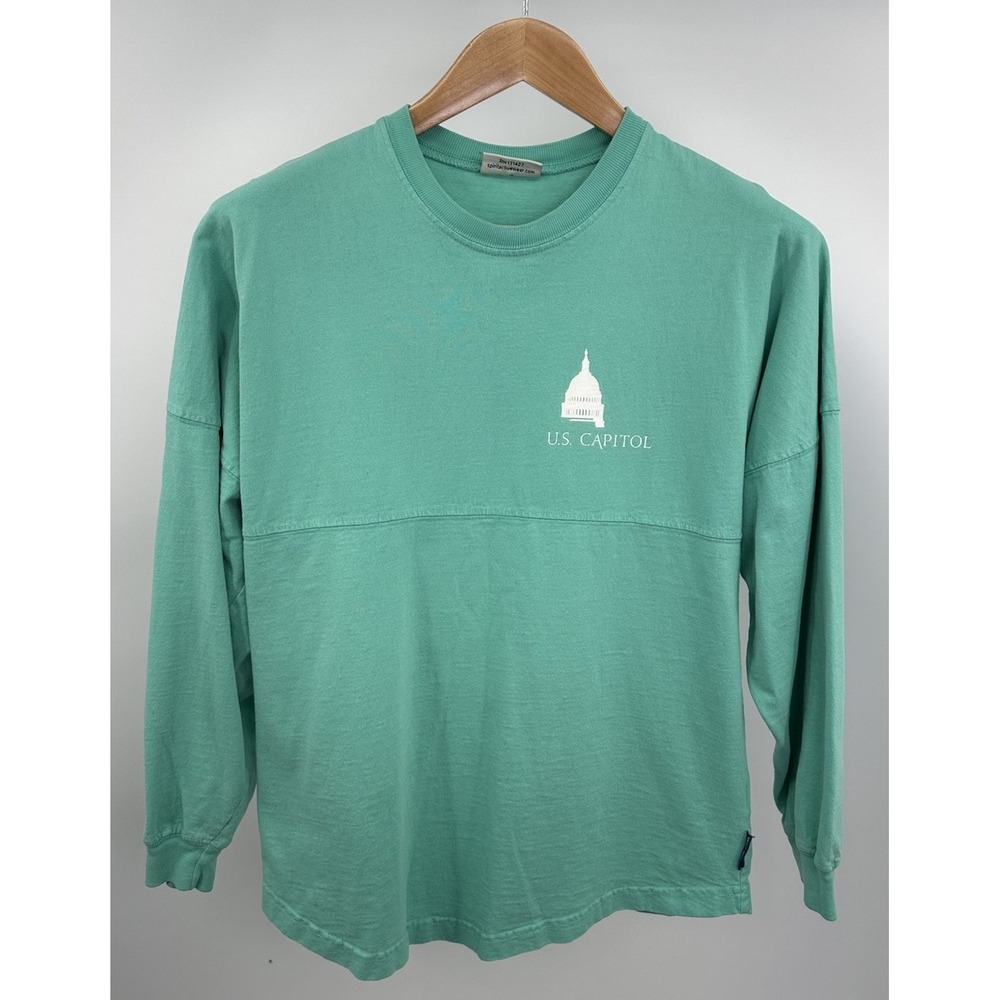 US Capitol Washington DC Spirit Jersey Green Long‎ Sleeve XS USA